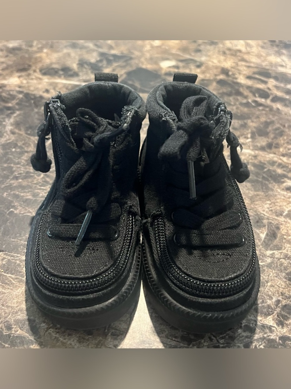 BILLY Toddler 5 Black Zip Up MDR Short Wrap High Top Shoes Easy On